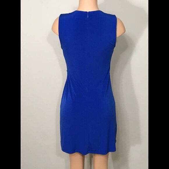 Calvin Klein blue faux wrap dress. Size 4. NWOT - Picture 4 of 6